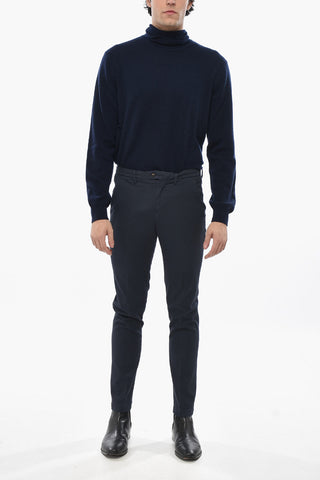 Cotton Twill Chino Trousers with Belt Loops