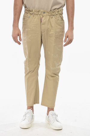 Chino Pants with Distressed Effect