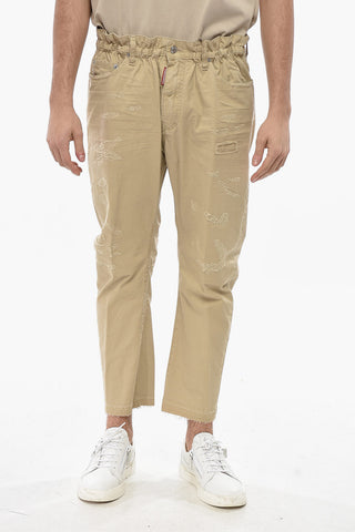 Chino Pants with Distressed Effect