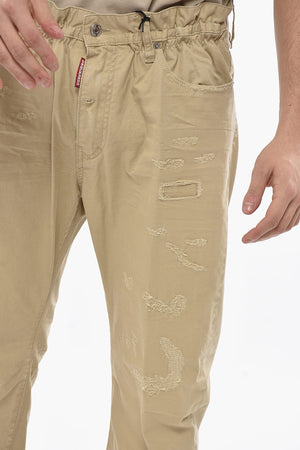 Chino Pants with Distressed Effect