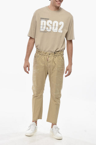 Chino Pants with Distressed Effect
