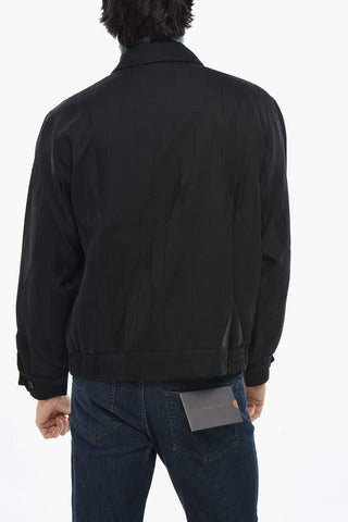 Overshirt in Lana con Doppio Taschino e Chiusura Zip
