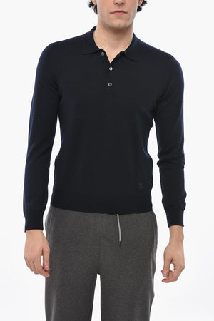 Maglia in Lana Vergine con Collo a Polo