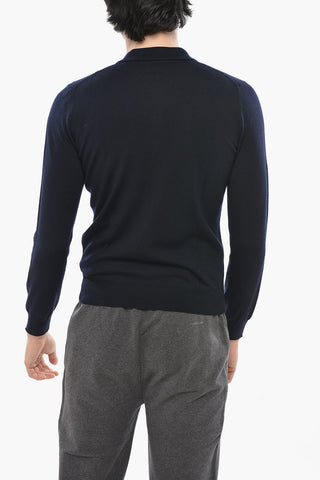 Maglia in Lana Vergine con Collo a Polo