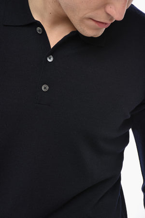 Maglia in Lana Vergine con Collo a Polo