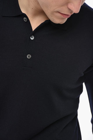 Maglia in Lana Vergine con Collo a Polo