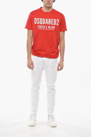 Crew Neck CERESIO Cotton T-Shirt