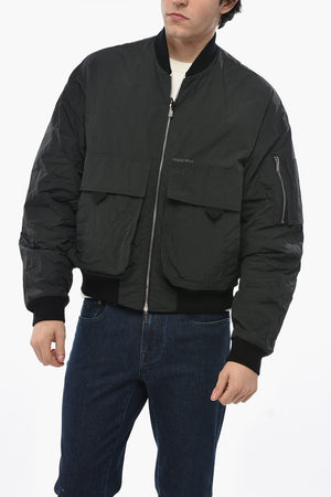 Solid-Color Bomber with Maxi Front Pockets