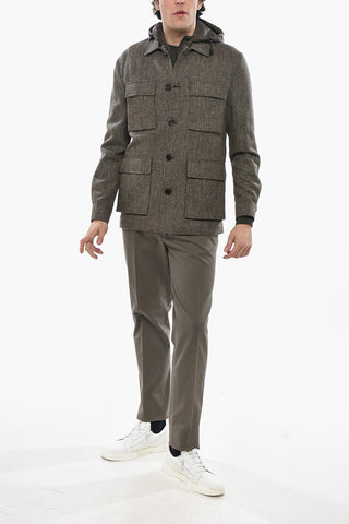 CC COLLECTION Overshirt Utility in Lana con Interno Removibile