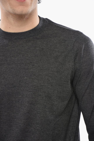 Solid-Color Cashmere-Silk Crewneck Sweater