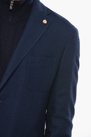 CIRCLE Blazer Monopetto In Maglia Di Cotone Sfoderato