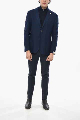 CIRCLE Blazer Monopetto In Maglia Di Cotone Sfoderato