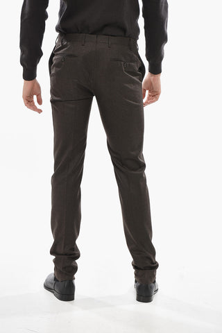 4-Pocket Virgin Wool Trousers with Belt Loops