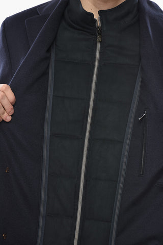 Virgin Wool Coat SPORTSWEAR with Removable Chest-Piece