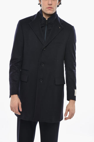CC COLLECTION Cappotto in Lana e Cashmere con Chest-Piece Removibile