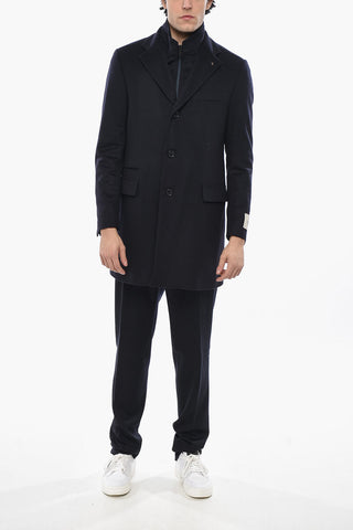 CC COLLECTION Cappotto in Lana e Cashmere con Chest-Piece Removibile