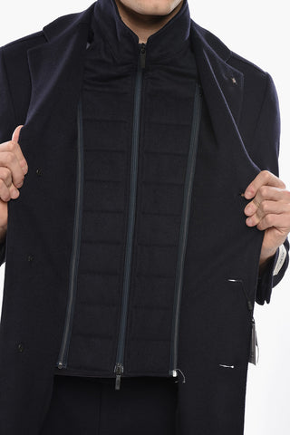 CC COLLECTION Cappotto in Lana e Cashmere con Chest-Piece Removibile