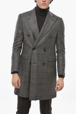 CC COLLECTION Doppelreihiger Mantel aus Schurwolle mit spitzem Revers