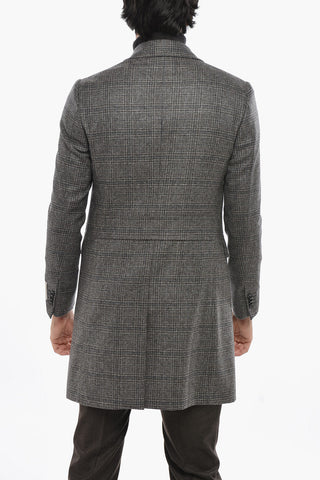 CC COLLECTION Doppelreihiger Mantel aus Schurwolle mit spitzem Revers