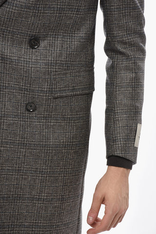 CC COLLECTION Doppelreihiger Mantel aus Schurwolle mit spitzem Revers