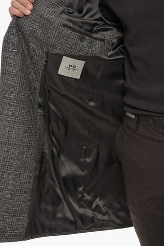 CC COLLECTION Doppelreihiger Mantel aus Schurwolle mit spitzem Revers