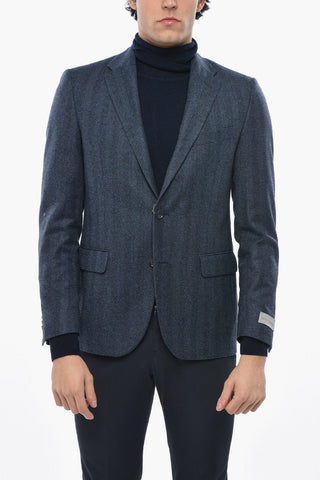 Blazer in Lana Vergine con Rever Classico