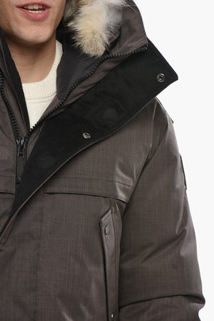 Utility-Daunenjacke YATESY uni mit Fellbesatz