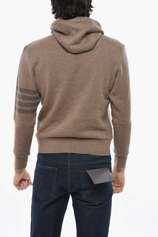 Maglia in Lana Vergine con Cappuccio e Tasca a Canguro