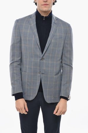 Blazer Monopetto GATE In Lana Con Motivo A Quadri
