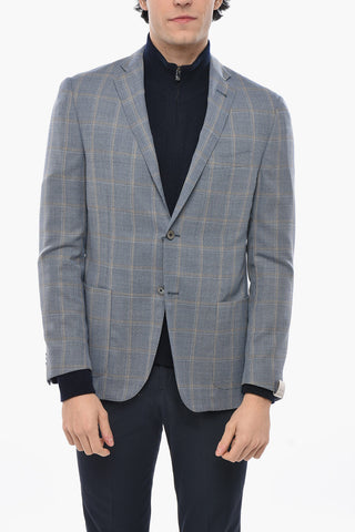 Blazer Monopetto GATE In Lana Con Motivo A Quadri