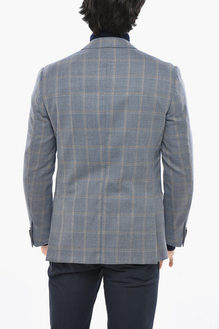 Blazer Monopetto GATE In Lana Con Motivo A Quadri