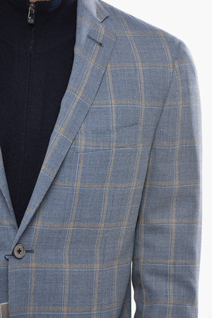 Blazer Monopetto GATE In Lana Con Motivo A Quadri