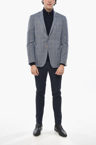 Blazer Monopetto GATE In Lana Con Motivo A Quadri