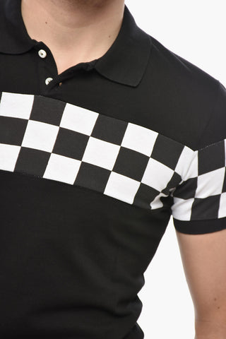 Polo aus Hopsack-Baumwolle mit Karodetail