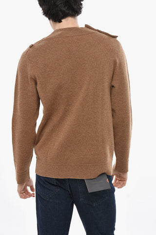 Wool-Blend V-Neck Sweater