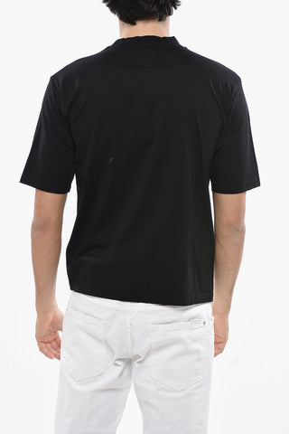 T-Shirt mit Rundhalsausschnitt aus Baumwolle mit aufgedrucktem Logo