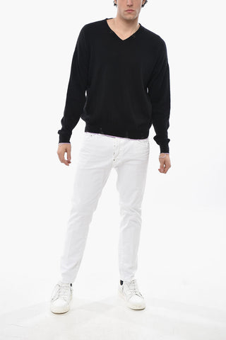 Wool-Blend Sweater with Contrast Trim