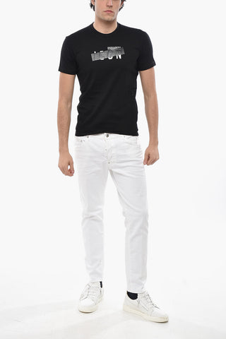 T-Shirt Girocollo TAPE con Stampa