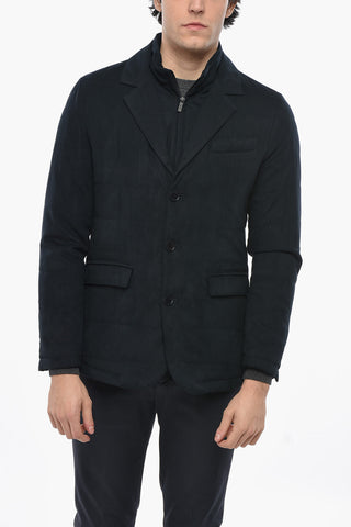 CC COLLECTION Einfarbige 3-Knopf-Jacke mit abnehmbarem Brustteil