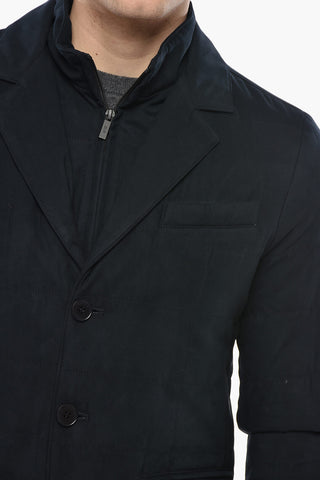 CC COLLECTION Einfarbige 3-Knopf-Jacke mit abnehmbarem Brustteil