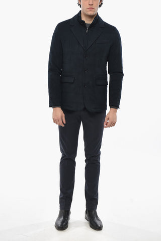 CC COLLECTION Einfarbige 3-Knopf-Jacke mit abnehmbarem Brustteil