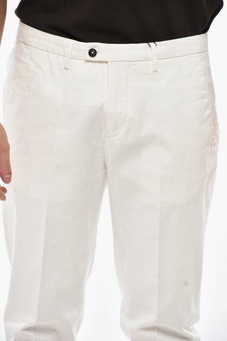 Pantaloni Chino in Cotone Stretch con Passanti