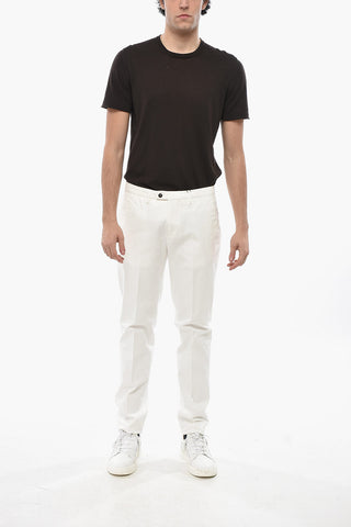 Pantaloni Chino in Cotone Stretch con Passanti