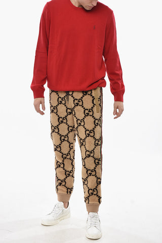 Wool Crewneck Sweater with Embroidered Logo