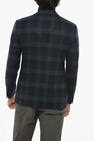 Virgin Wool Check Two-Tone RESET 2-Buttons Blazer