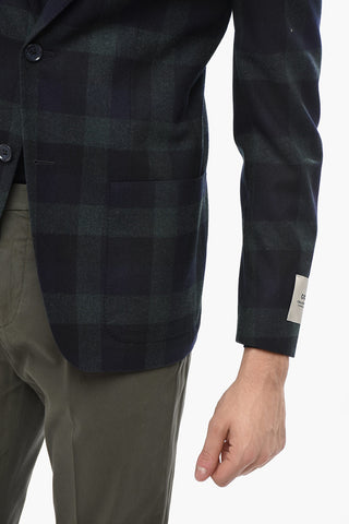Virgin Wool Check Two-Tone RESET 2-Buttons Blazer