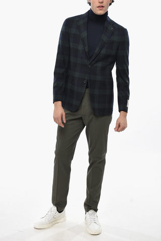 Virgin Wool Check Two-Tone RESET 2-Buttons Blazer