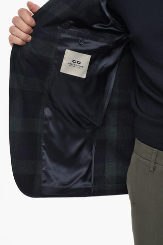 Virgin Wool Check Two-Tone RESET 2-Buttons Blazer