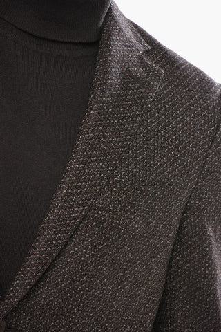 Blazer 2 Bottoni in Lana Vergine con Tasche a Toppa
