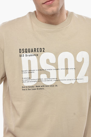 T-Shirt Mit Rundhalsausschnitt Aus Baumwolle Mit Geprägtem Monogramm